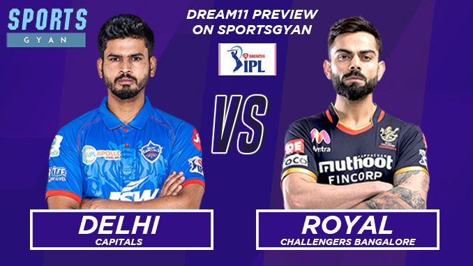 RCB VS DC DREAM TEAM CRICKET MATCH AND PREVIEW