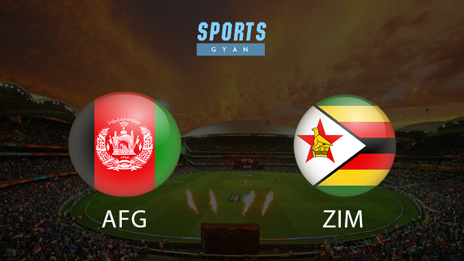 Showing the match detail and dream team suggestion of AFG VS ZIM match