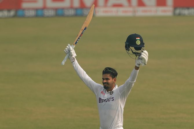 Shreyas Iyer scores 100 on Debut and is the 16th indian to score.