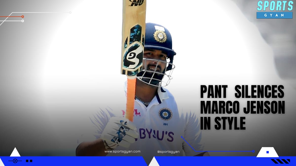 Rishabh pant silences Marco Jansen in style