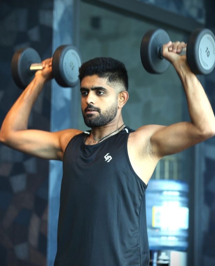 Pakistani Cricket Team Captain Babar Azam Sweats Out In Gym Ahead Of Netherland Tour.