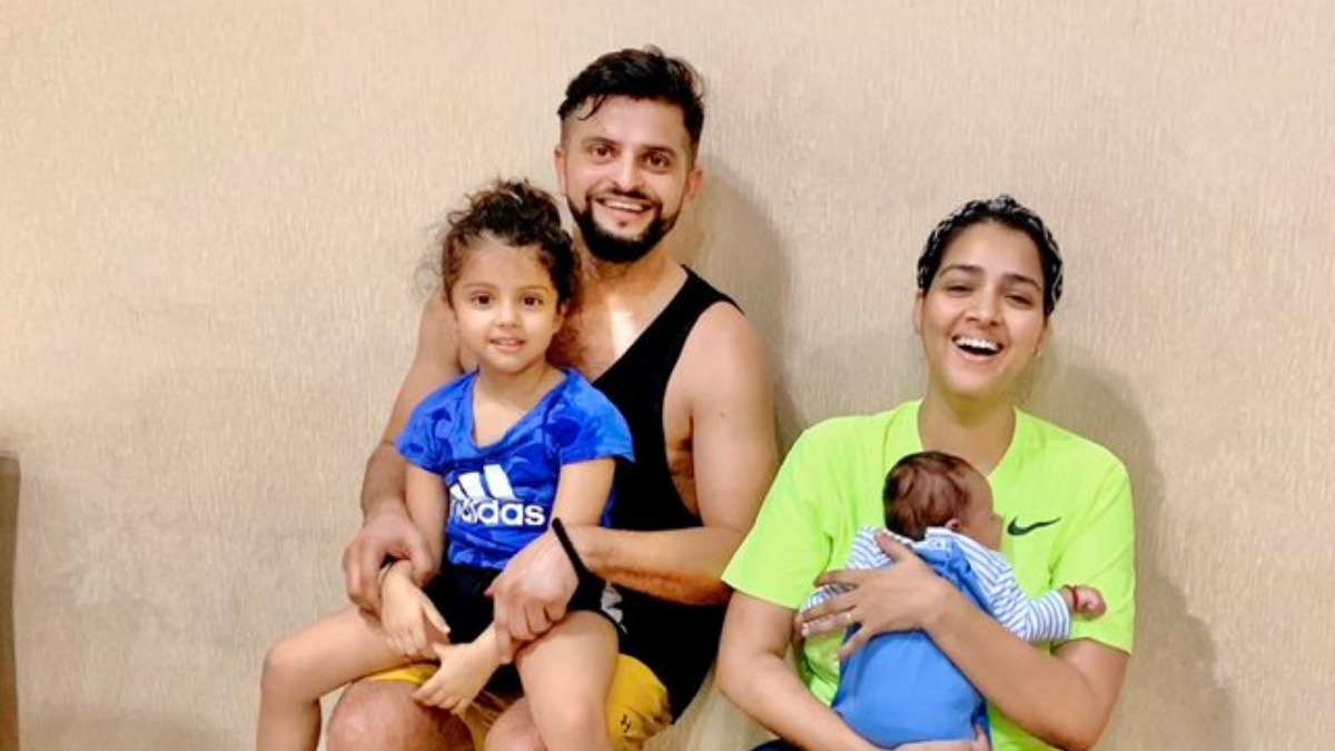 Suresh Raina shares video of his cute son playing cricket.