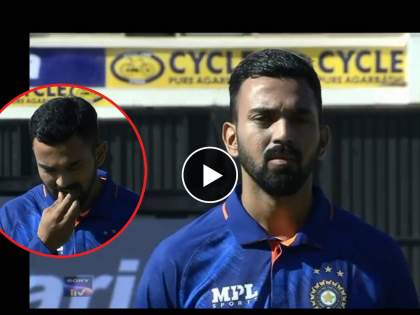 Watch How KL Rahul's gesture before the national anthem has gone viral on the internet.