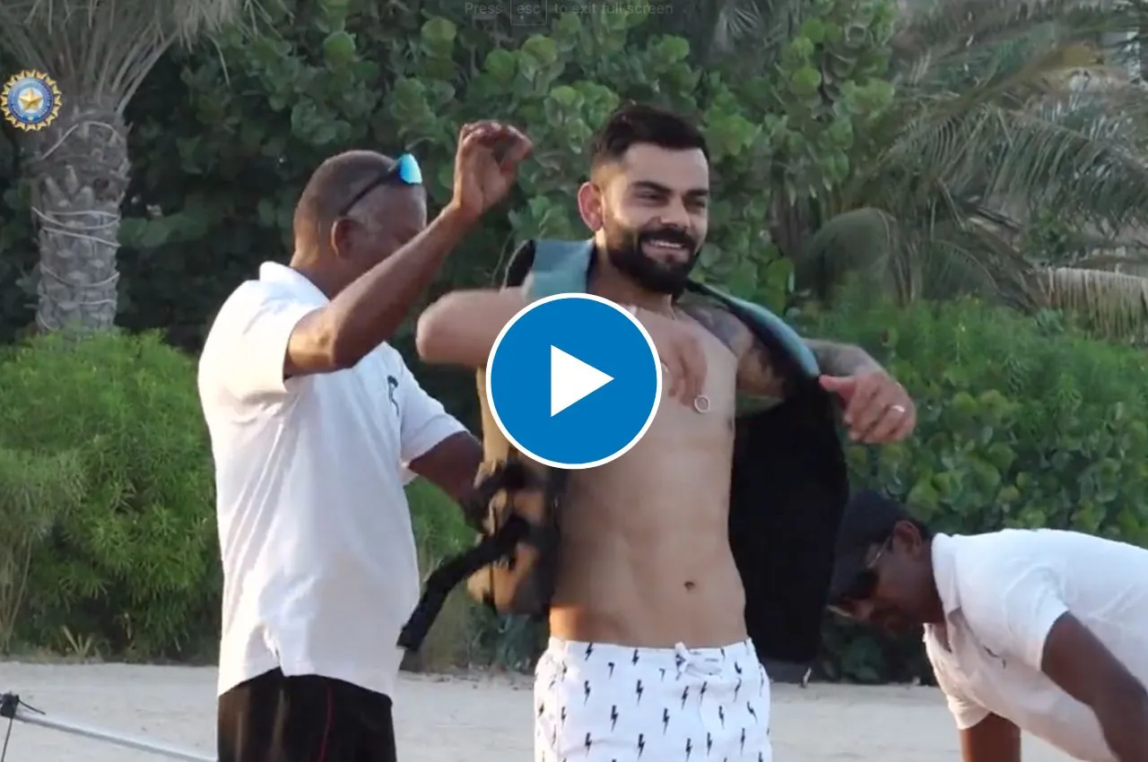 indian players were spotted relaxing on a beach in dubai